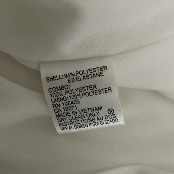 Tahari White Lace Sheath Dress Size 8 Stretch Crepe Elegant Fashion - Picture 10 of 11